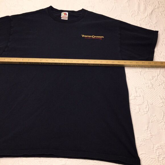 Disney Pirates Of The Caribbean The Curse Black Pearl Shirt XL Y2K Johnny Depp - Picture 5 of 6